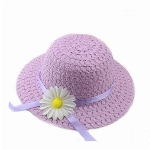 YUEMING Mädchen Sommer Sonnenhut, Kinder Sonnenhüte Sommer Sonnenhut Strand Kappe Cap mit Blumendekoration für den Urlaub Reise Outdoor-Aktivitäten