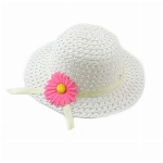 YUEMING Mädchen Sommer Sonnenhut, Kinder Sonnenhüte Sommer Sonnenhut Strand Kappe Cap mit Blumendekoration für den Urlaub Reise Outdoor-Aktivitäten