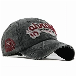 YULOONG Vintage Baseball Cap Stickerei Orlando Washed Denim Trucker Cap 100% Baumwolle Sonnenhut für Herren Damen Verstellbare Größe Schwarz