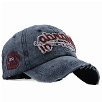 YULOONG Vintage Baseball Cap Stickerei Orlando Washed Denim Trucker Cap 100% Baumwolle Sonnenhut für Herren Damen Verstellbare Größe Blau