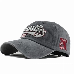 YULOONG Vintage Baseballmütze Baumwolle Sonnenhut Modestickerei Always New York City Sommer Outdoor Cap Unisex Grau