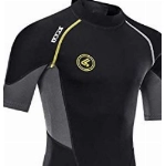 Zcco, Herren-Neoprenanzüge 1,5/3 mm Premium Neopren, Rückenreißverschluss, kurzärmeliger Taucheranzug für Spearfishing, Schnorcheln, Surfen, Kanufahren, Taucheranzüge, 1,5 mm, M