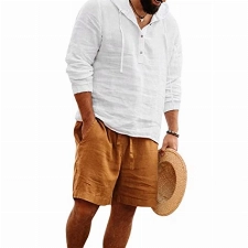 Zhiyao Leinenhemd Herren Hemd Herren Sommer Langarm/Kurzarm Hemden Freizeithemd Businesshemd Regular Fit Men Shirts Sommer Basic Shirt Strandhemd Shirts für Männer