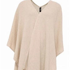 Zwillingsherz Poncho-Schal mit Kaschmir - Hochwertiges Cape für Damen - XXL Umhängetuch und Tunika mit Ärmel - Strick-Pullover - Sweatshirt - Stola für Sommer und Winter von Cashmere Dreams (hbg)